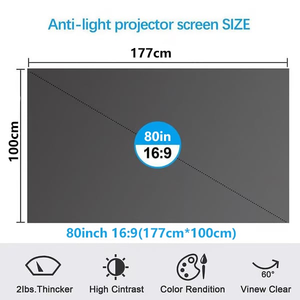 BrightShield – Anti-Light Home Theater Screen (16:9)