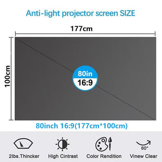 BrightShield – Anti-Light Home Theater Screen (16:9)