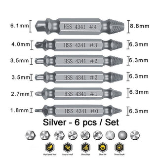 FixGrip – Stripped Screw Remover 6PCS Extractor Set