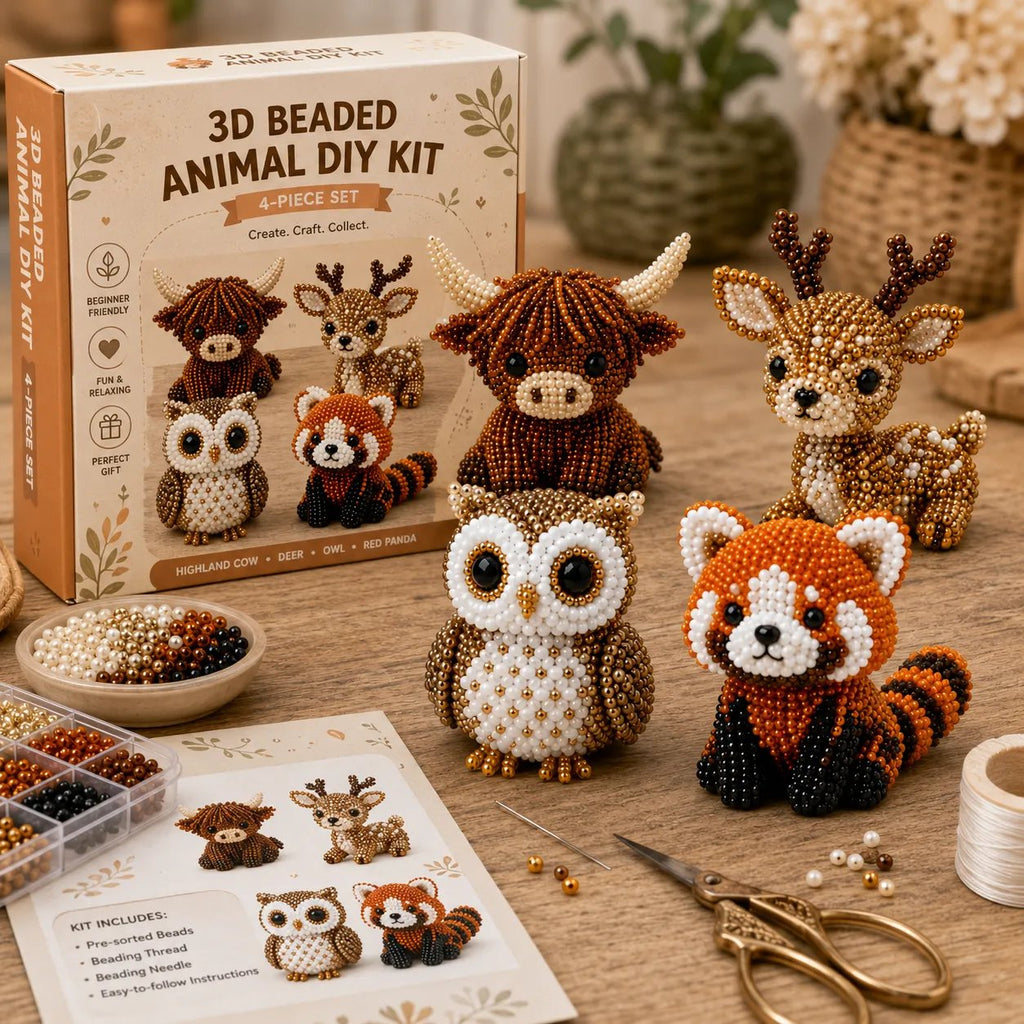 🔥Last Day 49% OFF -  2026 Noticeablek®🧵✨ Tiny 3D Beaded Animal DIY Kit
