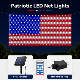 FreedomShine – Solar Powered Patriotic Flag Lights