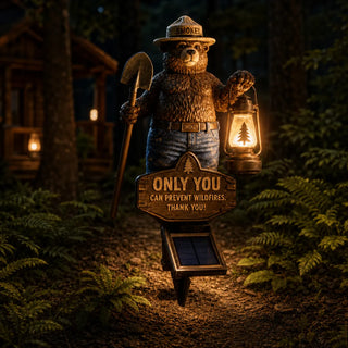 LandCharm– Solar Bear Garden Lantern Decor