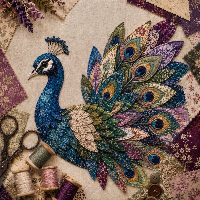 CraftNest – Handmade Patchwork Bird Hanging Kit