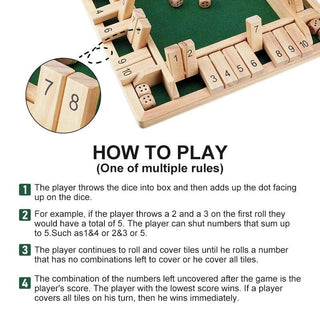 Dice Adventure - Classic Wooden Board Game for Family Fun
