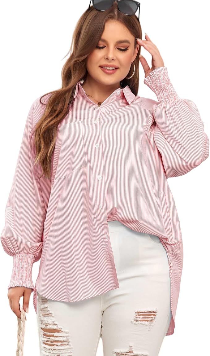 LUXE - Breezy Striped Tunic Shirt