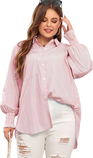 LUXE - Breezy Striped Tunic Shirt