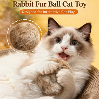 PurrBounce – Soft Fluffy Cat Toy Ball