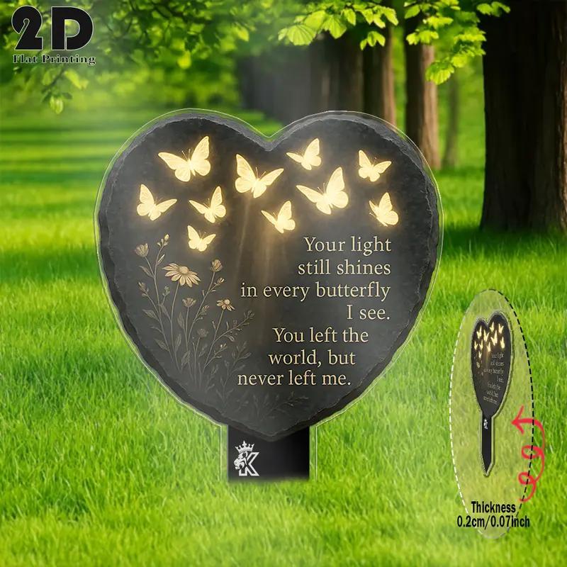 EternalWings – Butterfly Heart Memorial Plaque