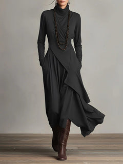 Serenique – Sophisticated Asymmetrical Maxi Dress