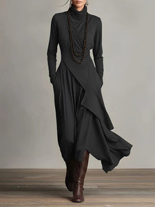 Serenique – Sophisticated Asymmetrical Maxi Dress