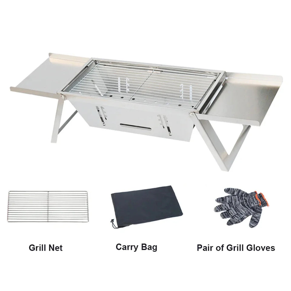 CampGrill – 3 Height Adjustable BBQ Grill with Carry Bag