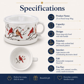 BloomBowl – Floral Handled Soup Mug