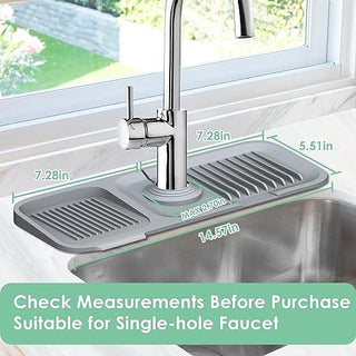 SplashMate - Adjustable Silicone Faucet Mat | Always Clean, Never Wet!