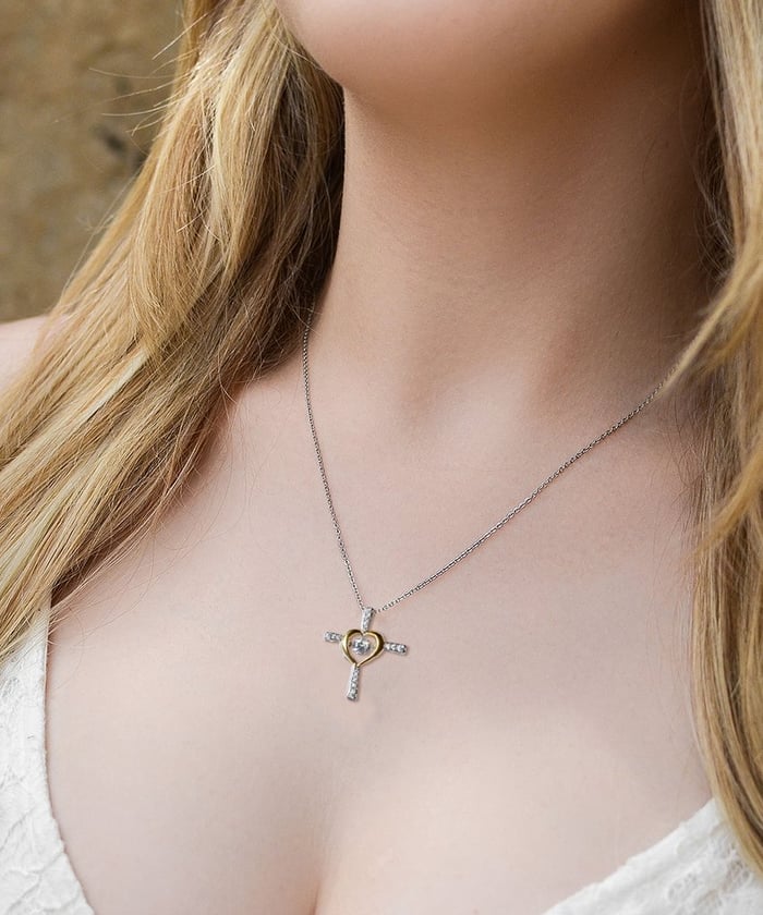 FaithGlow – Dancing Cross Necklace