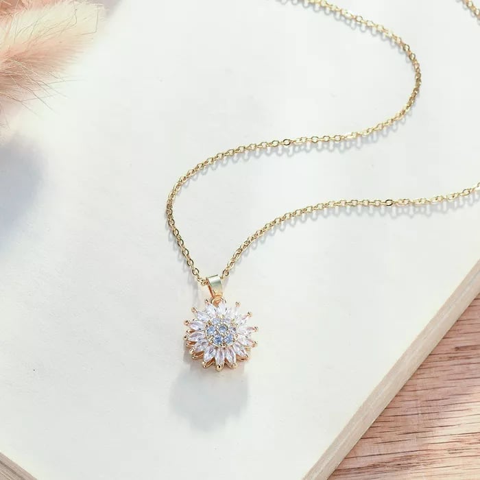 HeartBloom – To My Granddaughter Sunflower Necklace