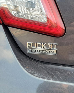 VibeMark – 3D Sticker Emblem “F* IT Edition”