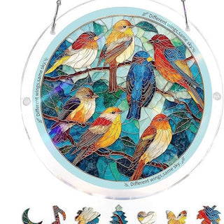 EmeraldFlame –  Acrylic 80 Pcs Suncatcher Puzzle