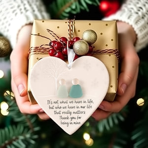 AquaHeart – Handcrafted Sea Glass Friendship Decor