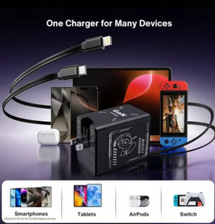 PowerReel - 2-in-1 Retractable Fast Charger