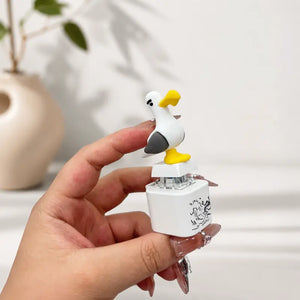 SquawkKey – Funny Seagull Button Keychain