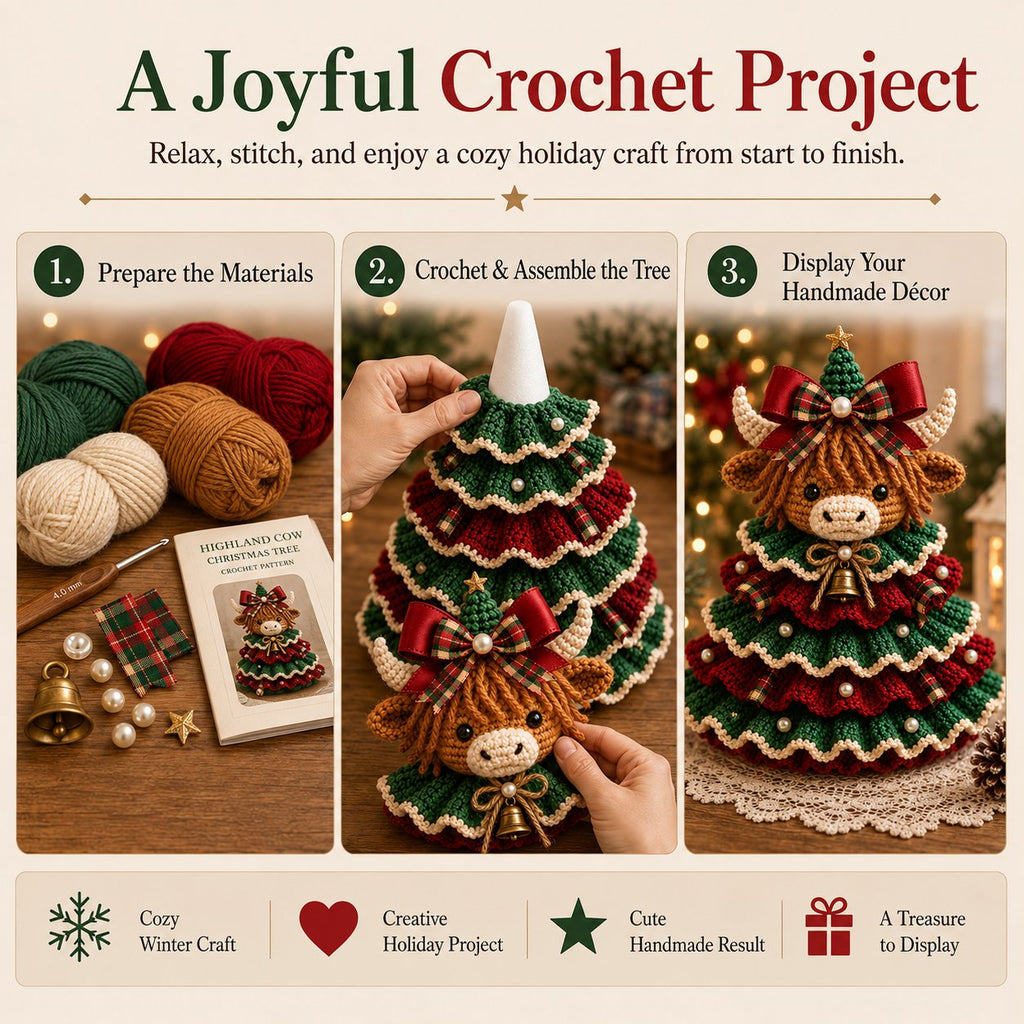 FestiveKnot – DIY Christmas Tree Animal Crochet Kit