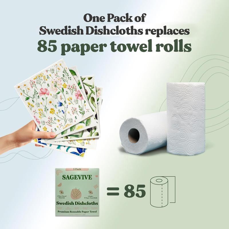 FreshFiber - Ultra-Absorbent Swedish Dishcloth Set