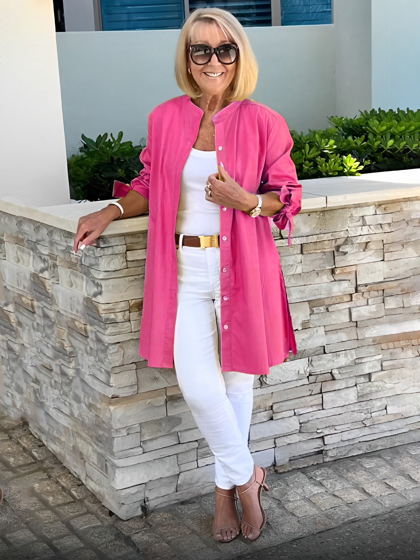 FlowLine – Women’s Long Cotton Swing Shirt Jacket