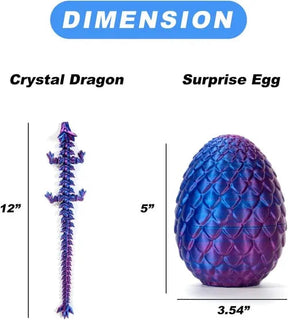 3D Dragonstone Articulated Crystal Serpent marnetic