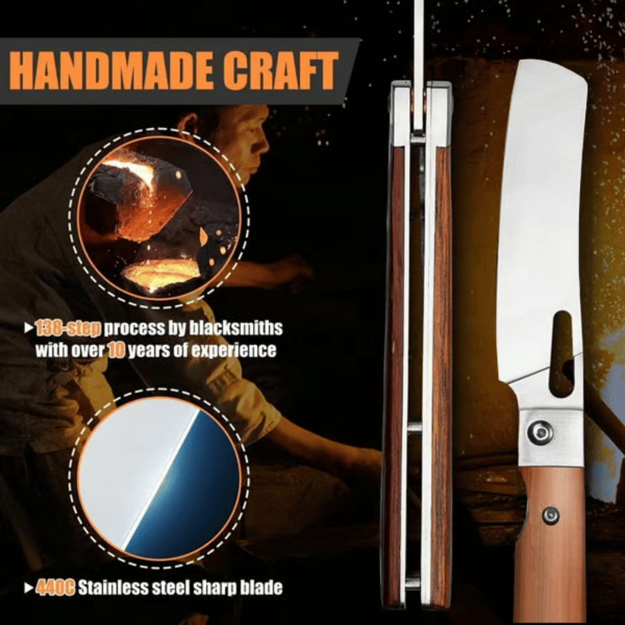 CocoSlice - Artisan Wood Handle Santoku Knife