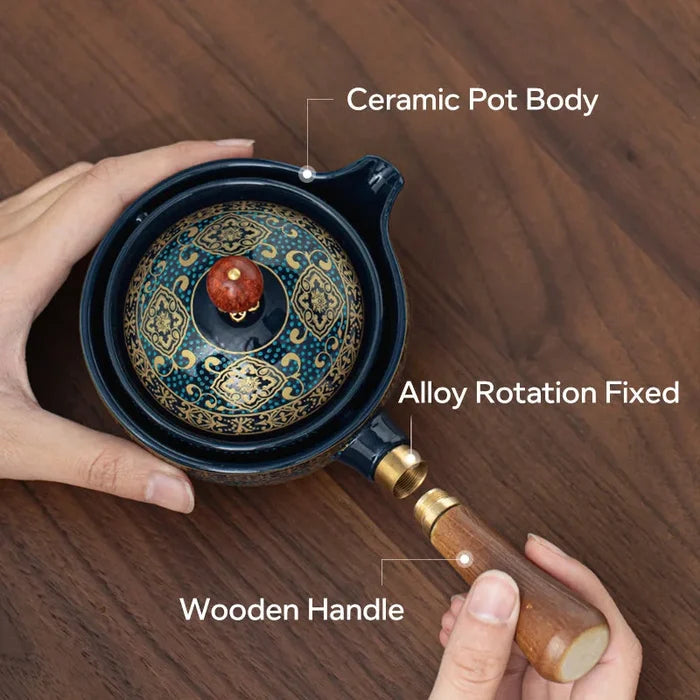 TeaVoyage 360° - The Portable Tea Maker Set with 4 Cups and Travel Bag marnetic