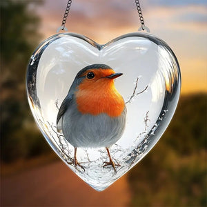 HeartFlutter - Hummingbird Stained Glass Ornament