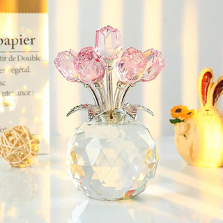 VivaRose – Colorful Rose Figurine in Display Vase