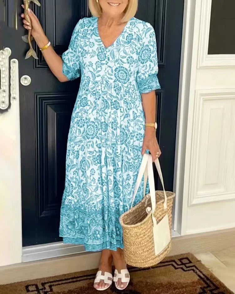 Calista - Soft & Flowy Printed Dress