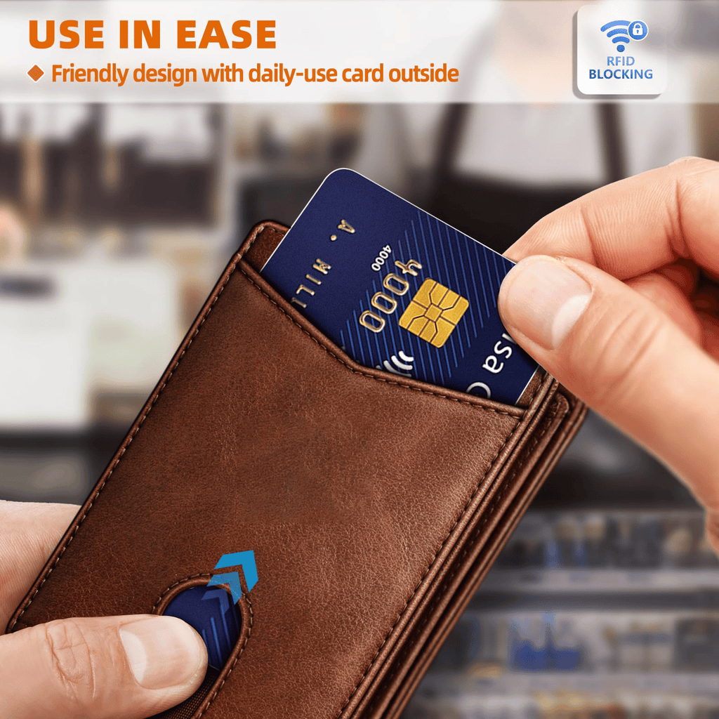 SlimGuard – Leather Front Pocket Card Holder