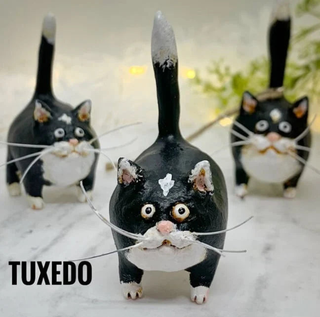 WhimsiCats™️ - Handcrafted Miniature Kitty Figurine