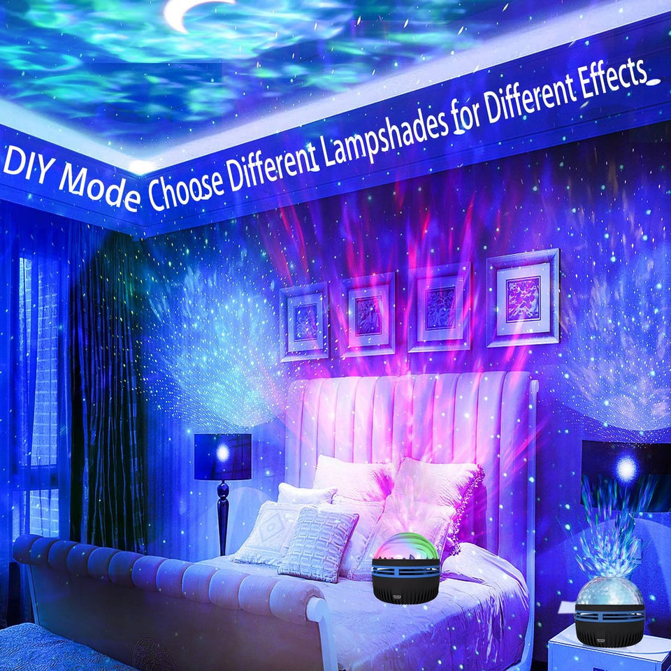 NorthernGlow OceanicWave 14-Light Display Soothing Music Projector