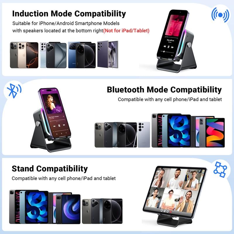 BeatBeam - Wireless Speaker, RGB Lights & Power Bank Stand