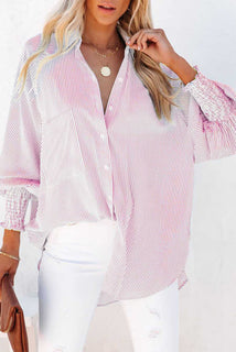 LUXE - Breezy Striped Tunic Shirt