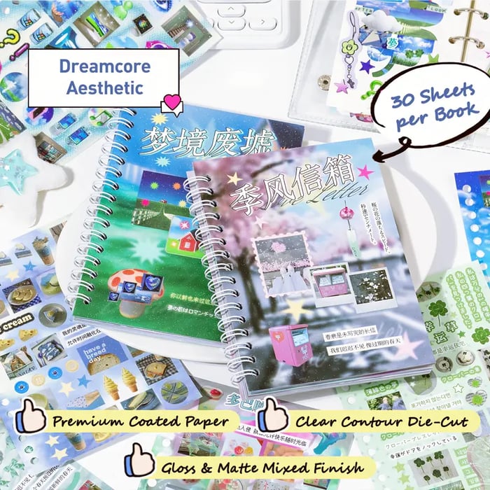 DreamPop – Dreamcore Aesthetic Sticker Book