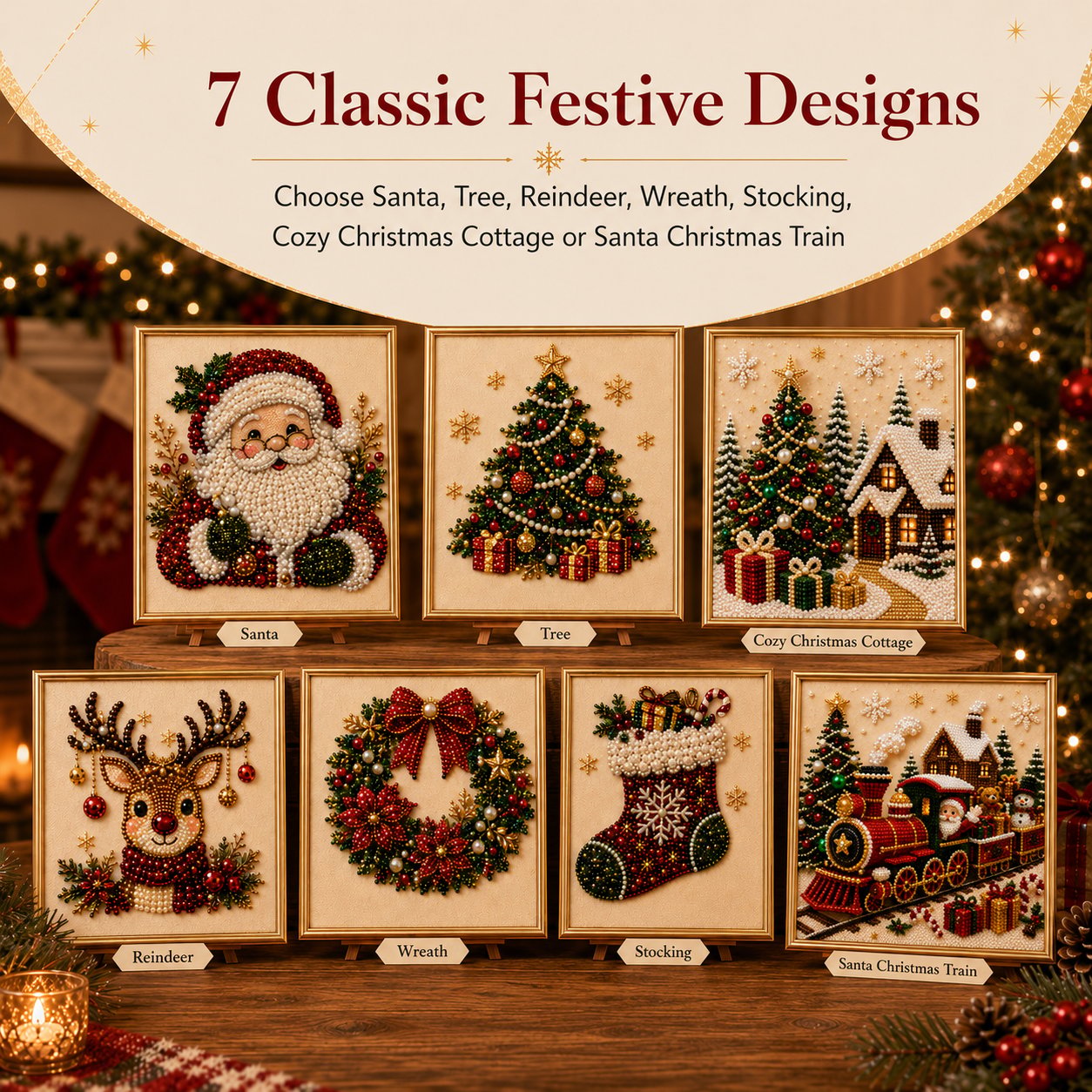 PearlCraft – Premium 3D Christmas Diamond Painting Kit