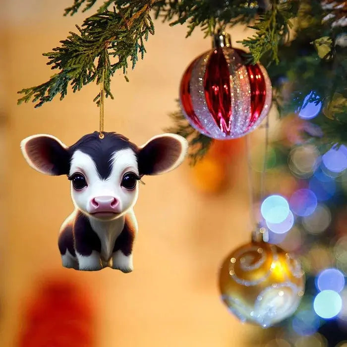 Moo-tiful Cartoon Cow Ornament marnetic