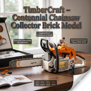 TimberCraft – Centennial Chainsaw Collector Brick Model