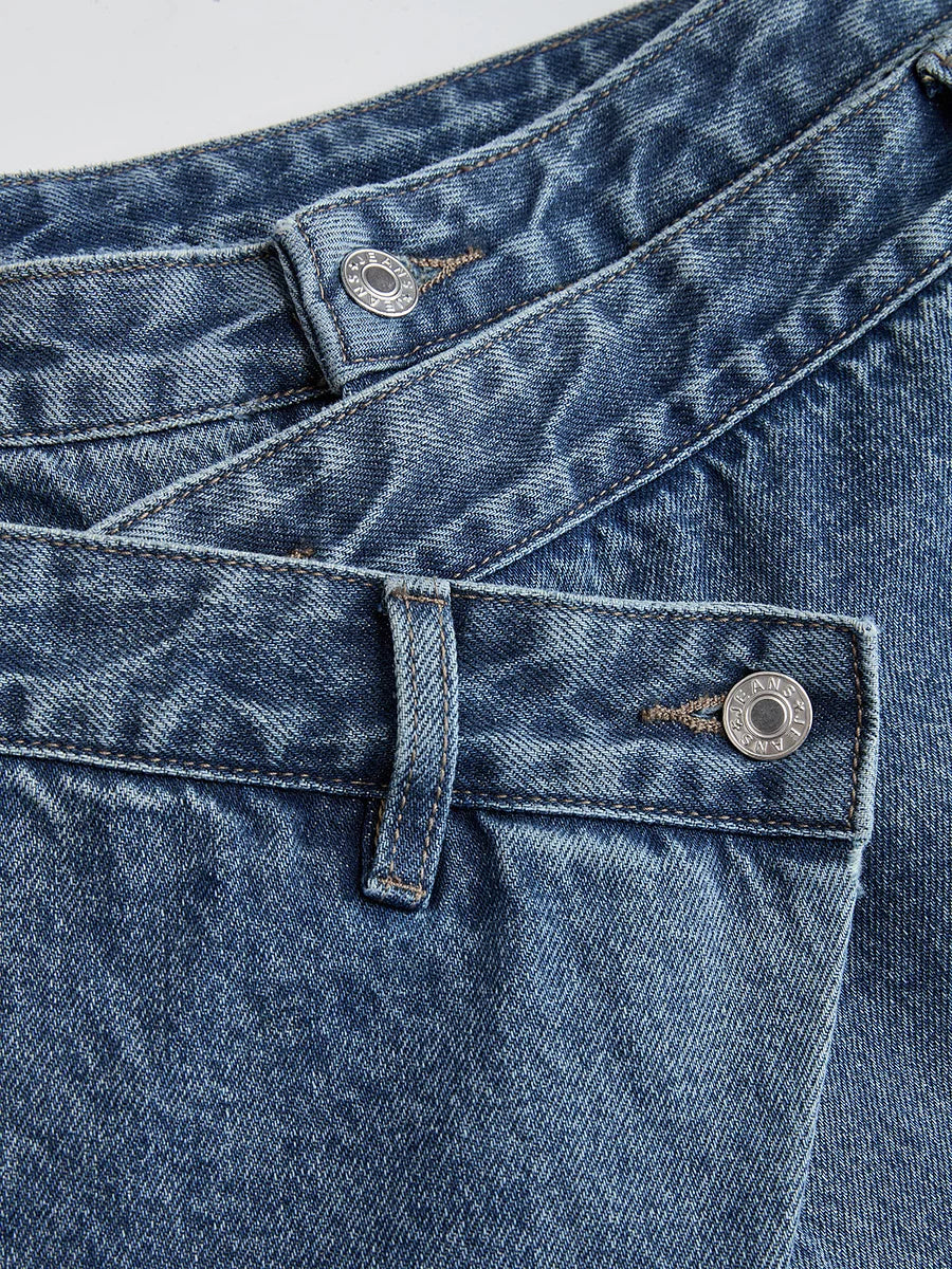 TwistWaist – Cross Front Wide Leg Jeans