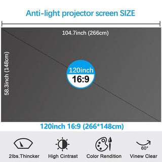 BrightShield – Anti-Light Home Theater Screen (16:9)