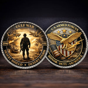🏆Last Day Promo: 60% OFF-  US Gulf War Veterans Desert Shield • Desert Storm 1990–1991 Commemorative Challenge Coin
