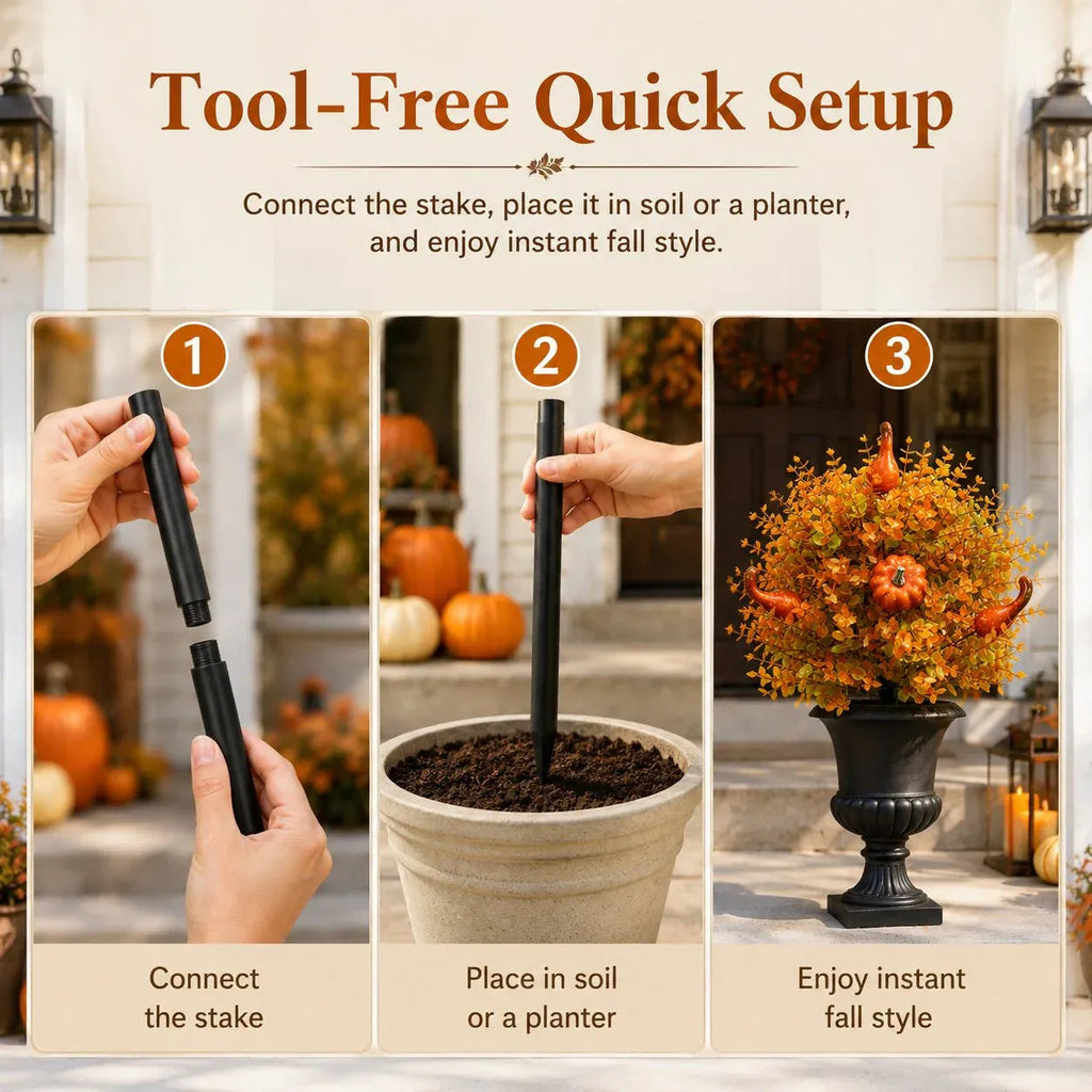 💥Limited stock for current seasonal styles 60% OFF-🍂 Artificial Fall Pumpkin Tree Stakes