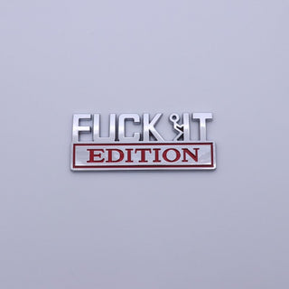 VibeMark – 3D Sticker Emblem “F* IT Edition”