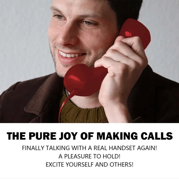 VintageTalk - Wired Retro Phone Handset