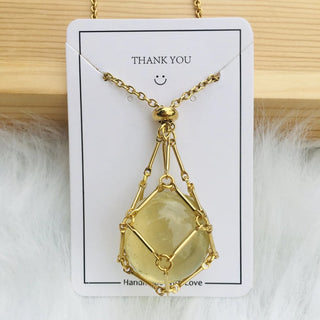 CrystalNest – Handmade Stone Holder Necklace