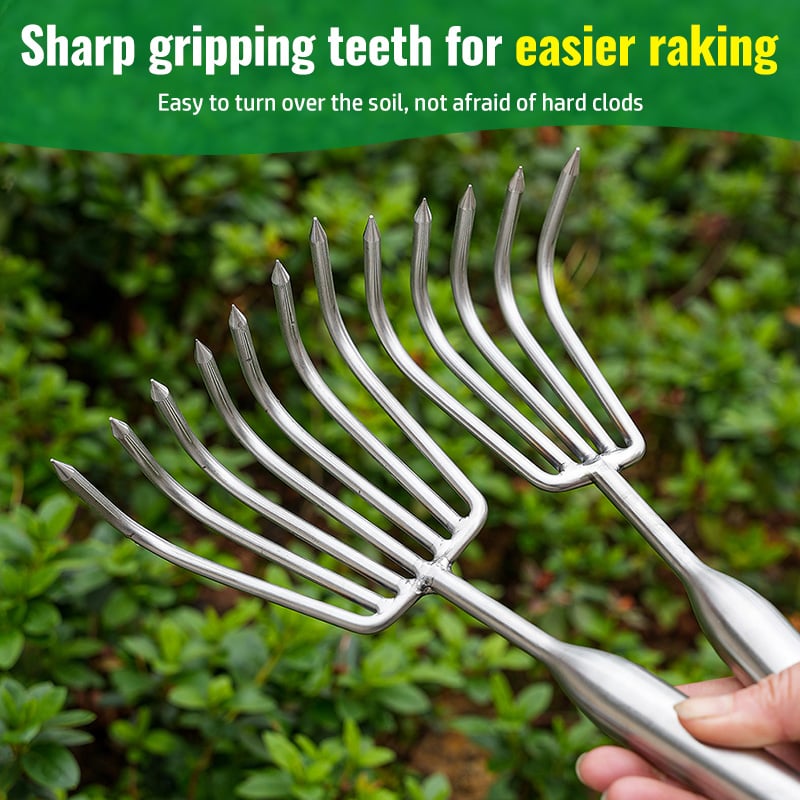 SoilTamer - Durable Stainless Steel Rake